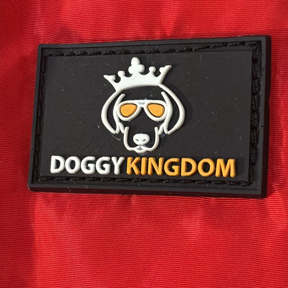 New Gyuch Winter Red Dog jacket with harness winter waterproof size small - Picture 11 of 12